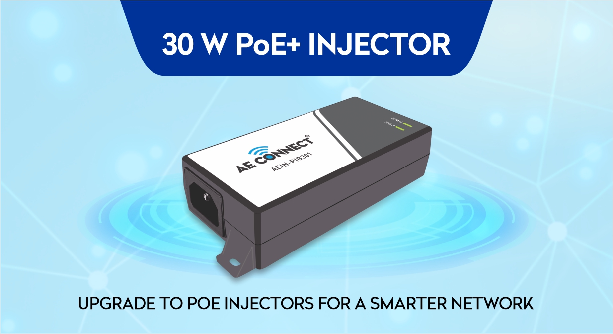 30 Watt PoE+ Injector