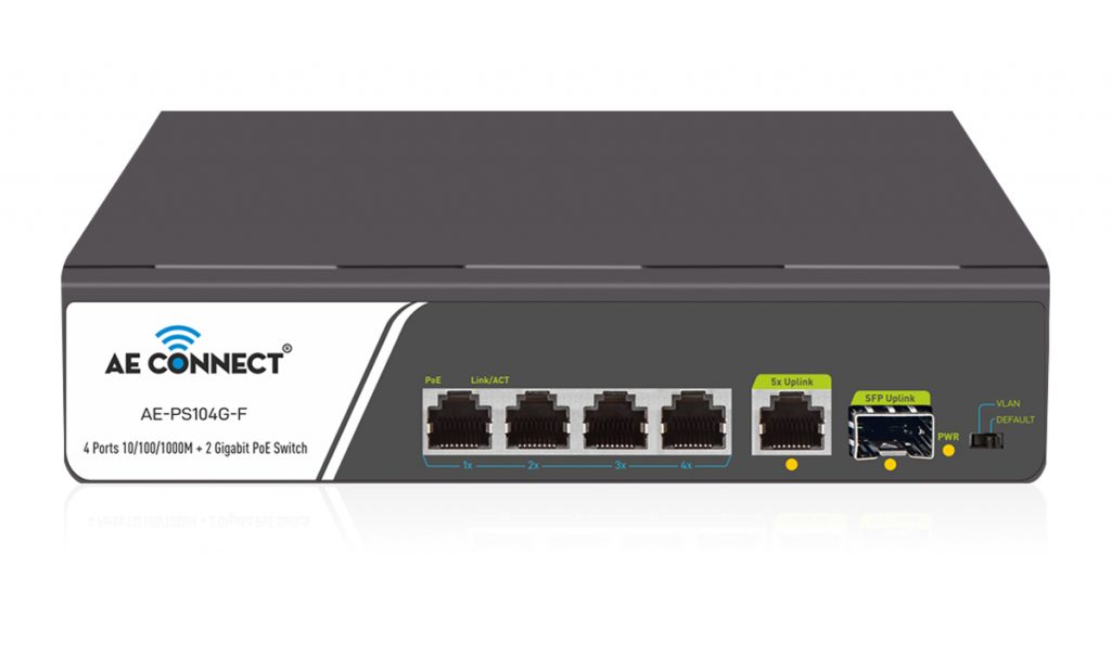 4 Port PoE Switch - Gigabit Unmanaged Compact Design