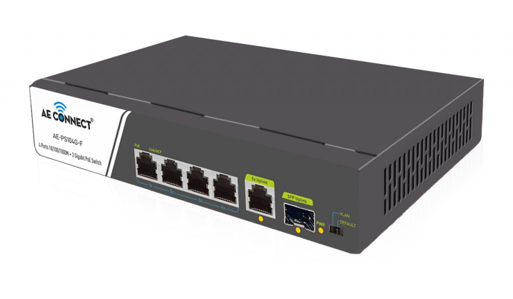 4 Port PoE Switch - Gigabit Unmanaged Compact Design