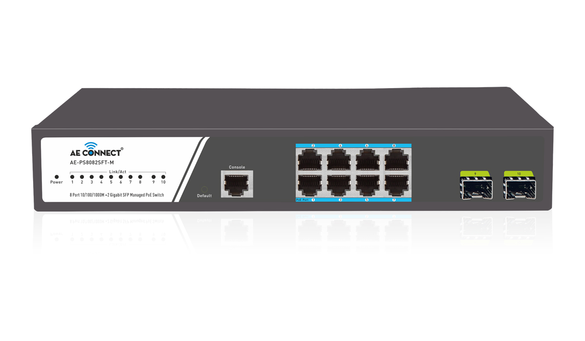 8 Port Managed PoE Switch