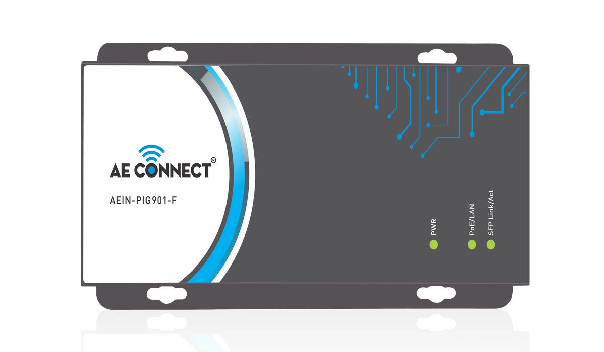 AEIN-PIG901-F 90W PoE Injector with SFP Slot and RJ45 Ports